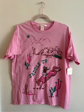 Altar’d State Saddle Up Pink Graphic Tee - BRAND NEW WITH TAGS